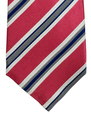 Kiton Tie Pink Stripes - Sevenfold Necktie