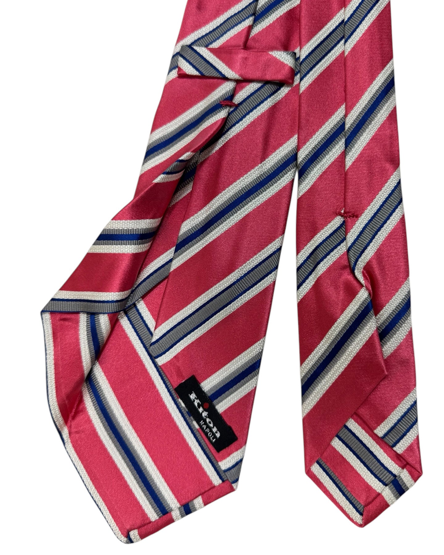 Kiton Tie Pink Stripes - Sevenfold Necktie