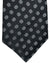 Kiton Tie Black Gray Mini Flowers - Sevenfold Necktie