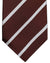 Kiton Sevenfold Tie Brown White Stripes