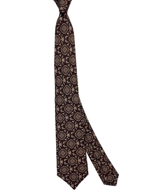 Kiton Tie Brown Medallion - Sevenfold Necktie
