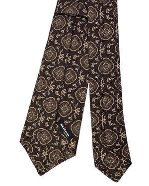 Kiton Tie Brown Medallion - Sevenfold Necktie