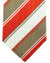 Orange Olive White Stripes Necktie