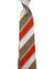 Orange Olive White Stripes Necktie