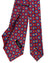 Kiton Sevenfold Tie Red Royal Blue Medallion Design