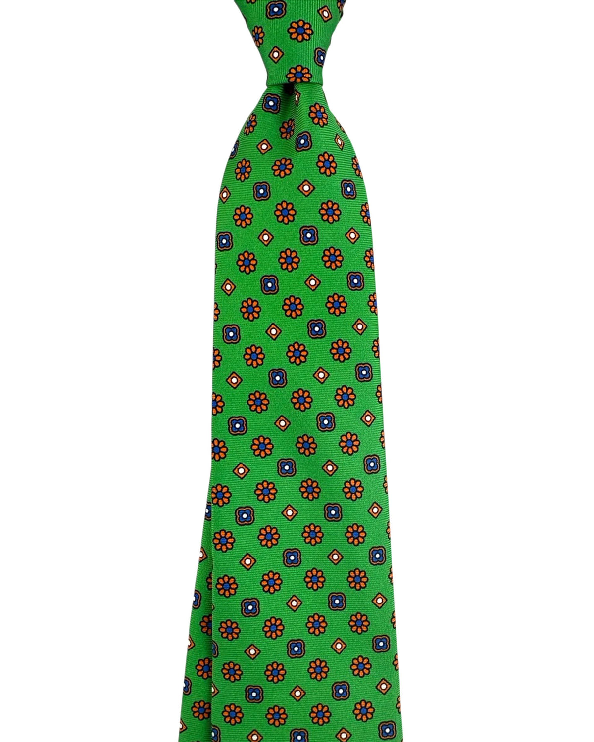 Kiton Sevenfold Tie Green Design