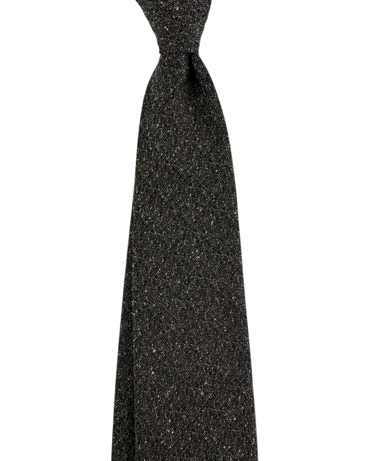 Kiton Sevenfold Tie Gray Black Brown Pattern