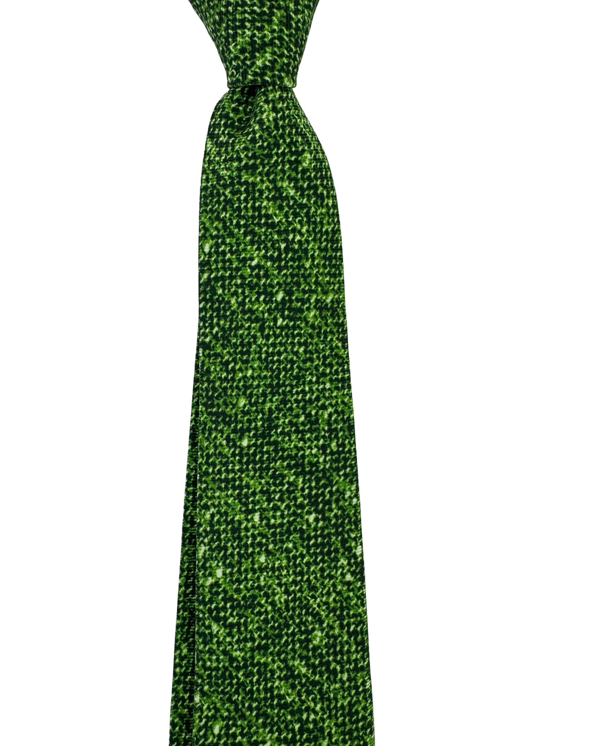 Kiton Sevenfold Tie Green Pattern -  Printed Silk