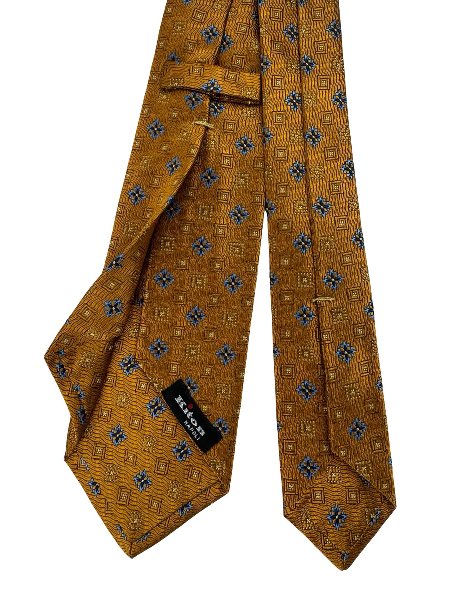 Kiton Tie Copper Design Jacquard