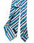 Kiton Sevenfold Tie White Aqua Purple Stripes