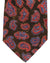 Kiton Silk Tie Brown Burgundy Navy Paisley - Sevenfold Necktie