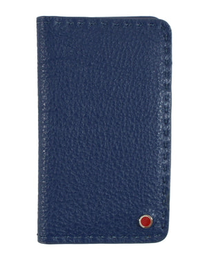 Kiton Men Wallet Blue Genuine