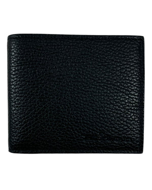 Kiton Wallet - Black Grain Leather 