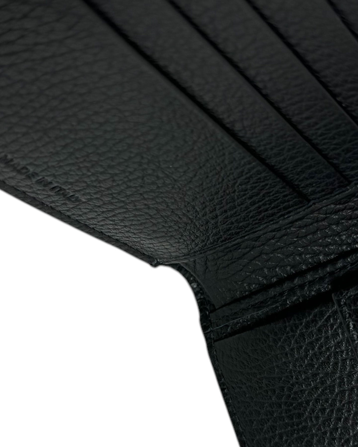 Kiton Wallet - Black Grain Leather 