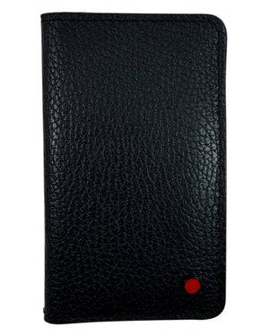 Kiton Wallet Black Grain Leather Men Wallet