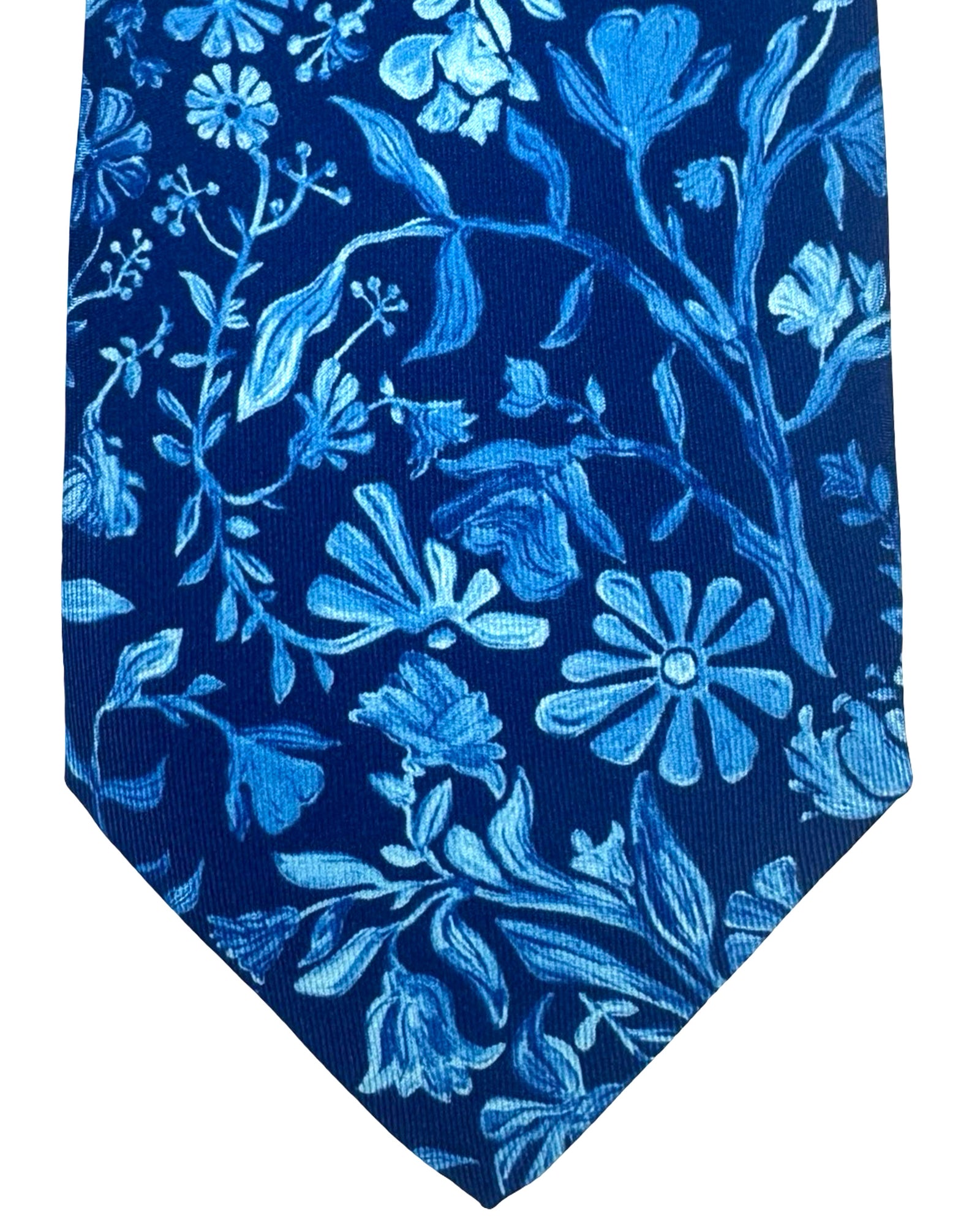 Leonard Paris Tie Navy Blue Floral