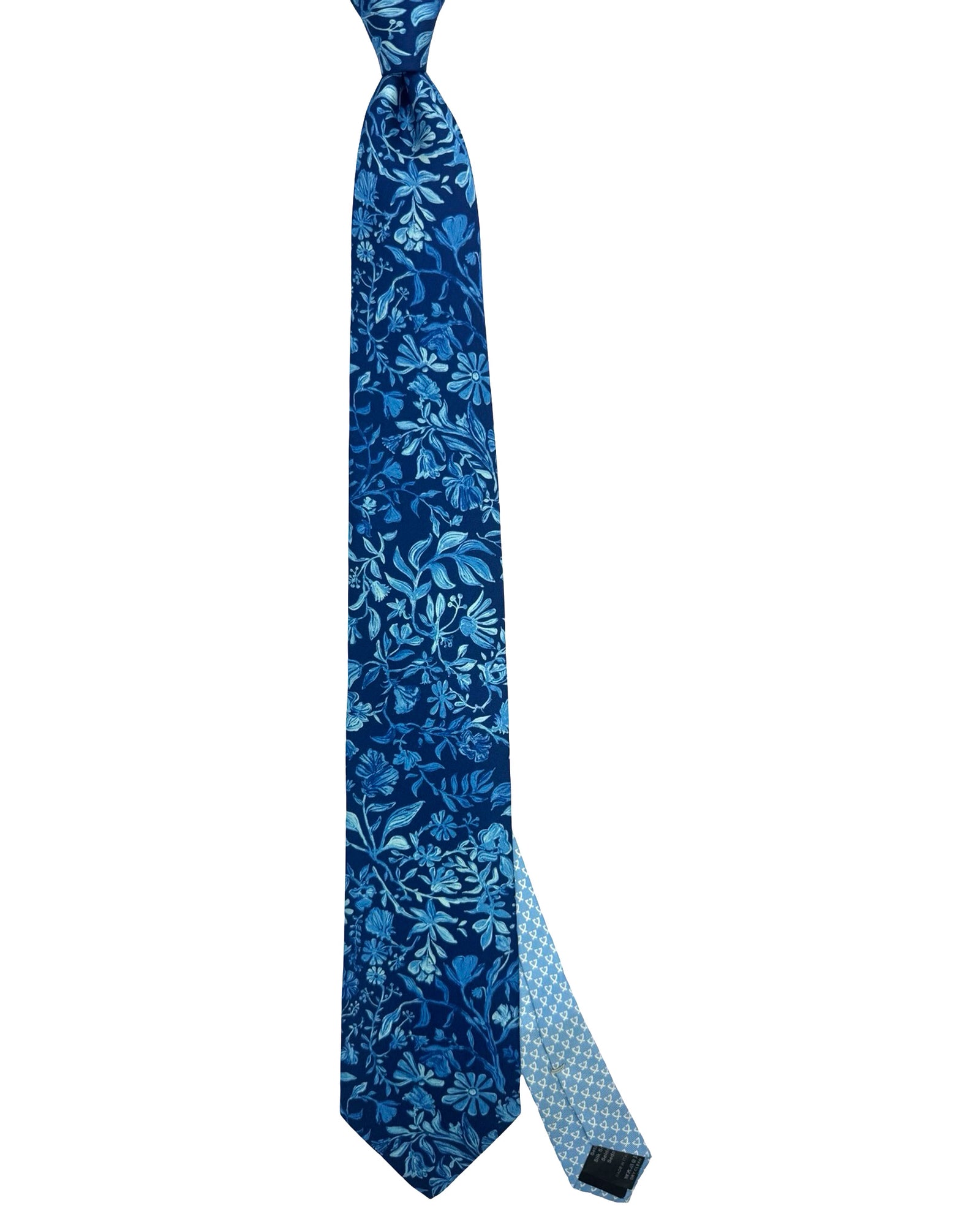 Leonard Paris Tie Navy Blue Floral