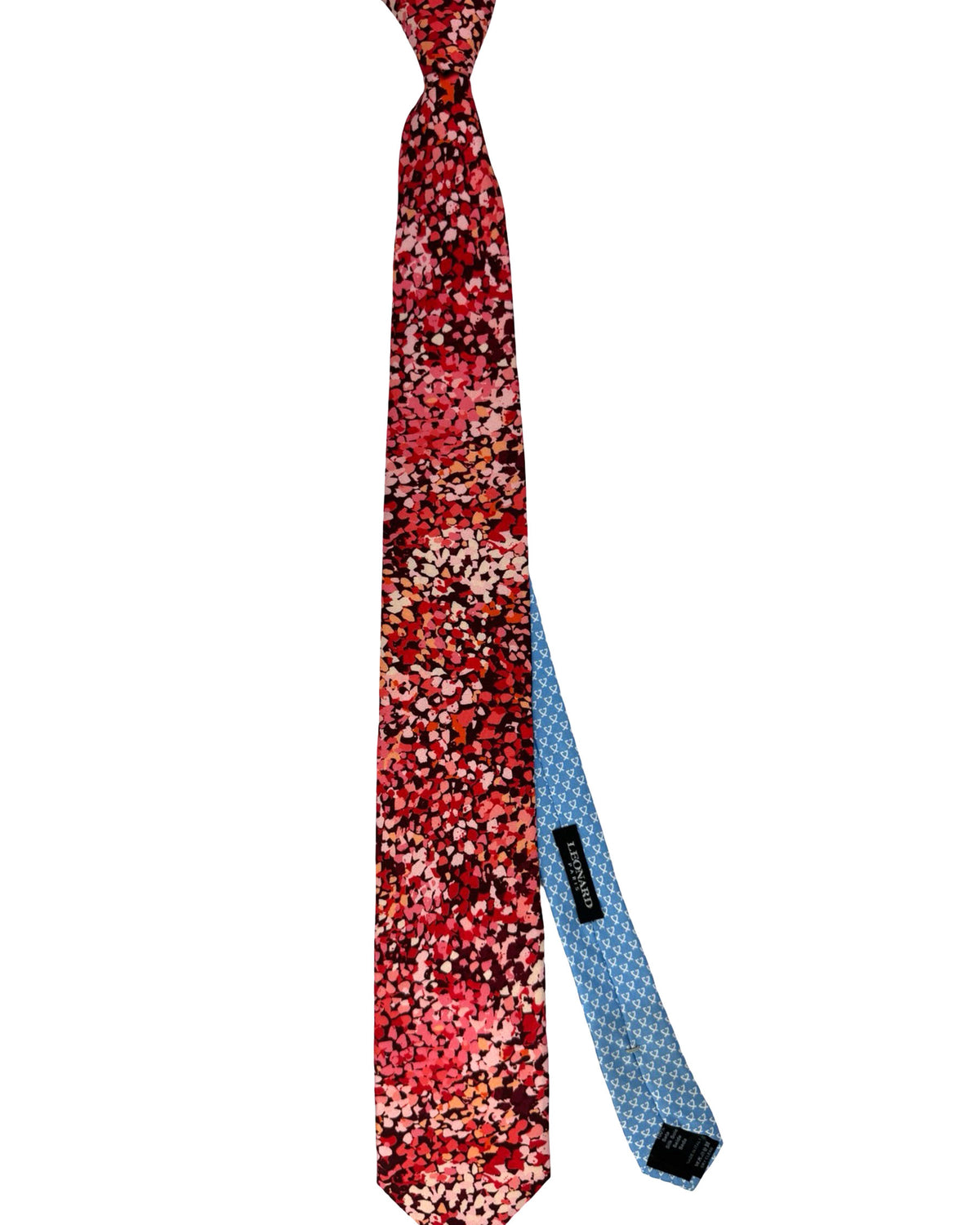 New Leonard Paris Silk Tie Red Pink