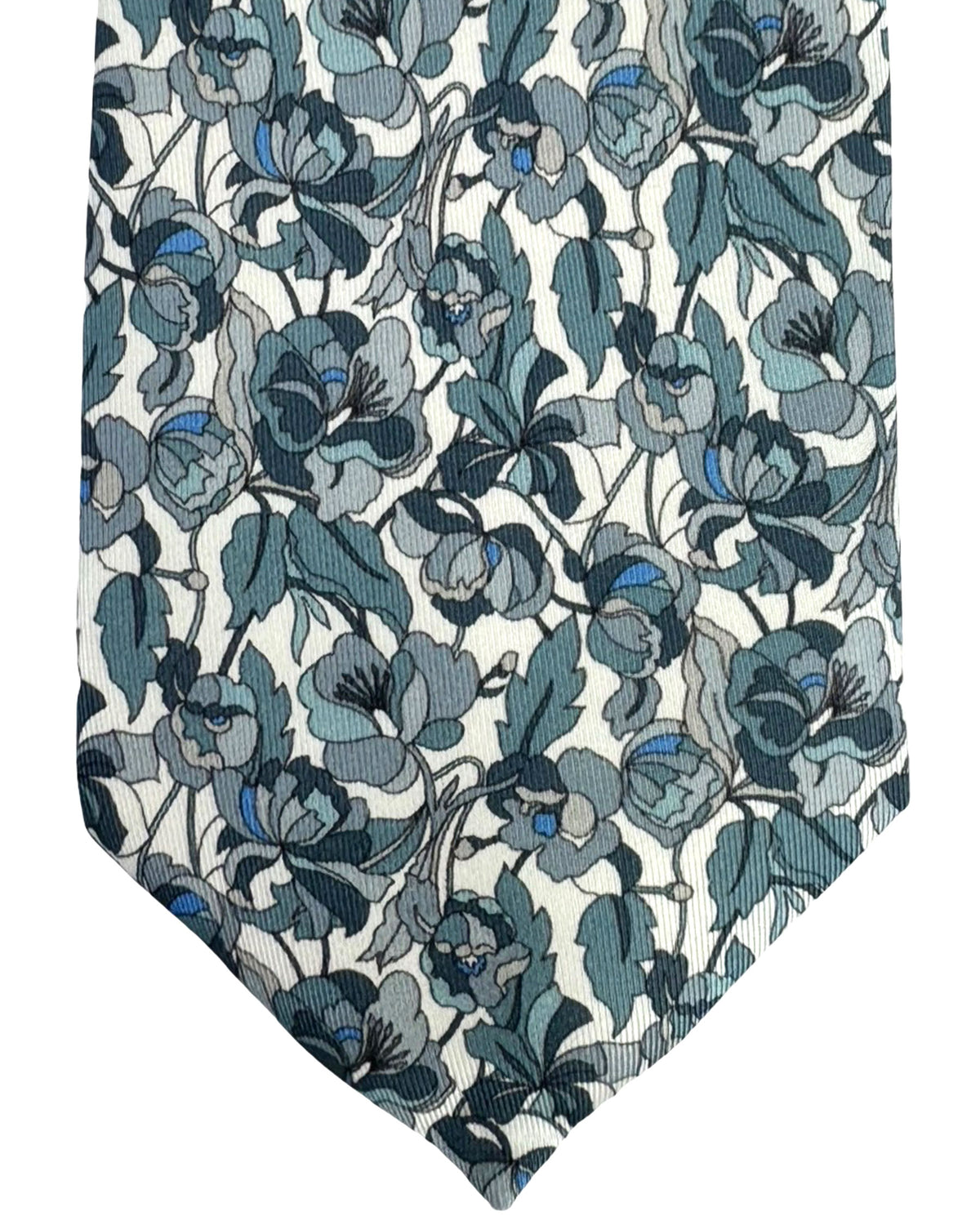 Leonard Tie Gray Floral - Leonard Paris