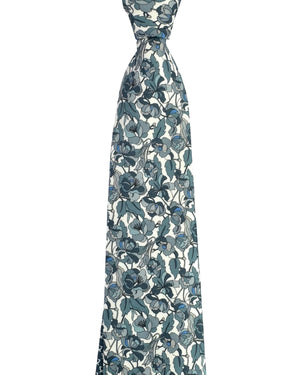 New Leonard Tie Gray Floral - Leonard Paris