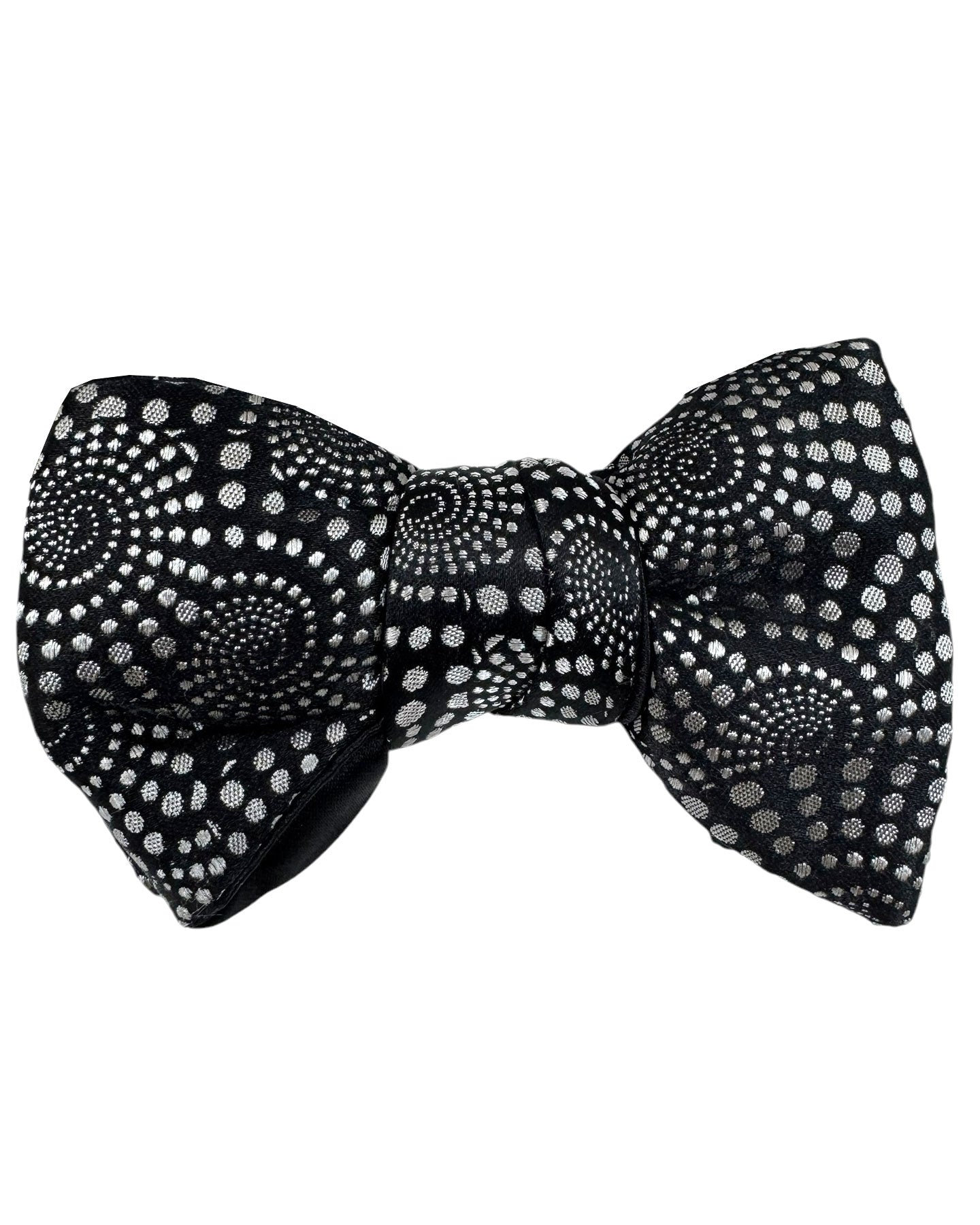 Le Noeud Papillon Bow Tie Black Silver Design - Silk Self Tie Bow