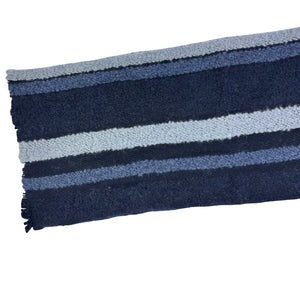 Loro Piana Scarf Gray Striped Design - Luxury Cashmere Alpaca Shawl