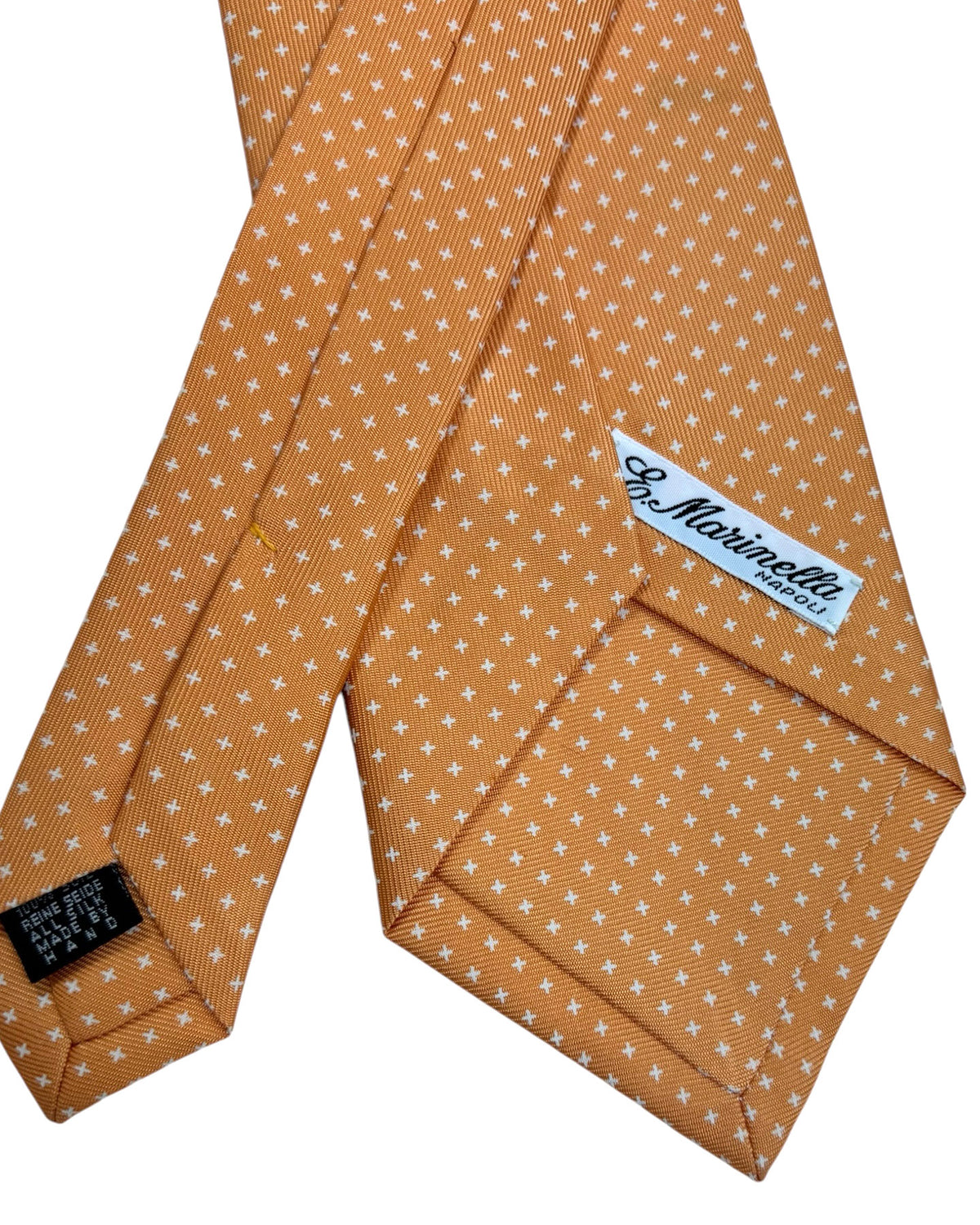 E. Marinella Tie Peach Micro Pattern Design