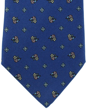 E. Marinella Tie Navy Floral Design