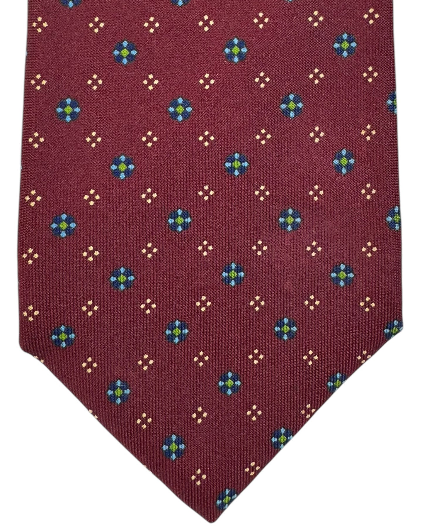 Maroon Navy Green Tie