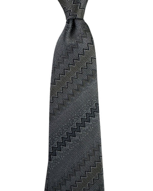 Missoni Tie Gray Zigzag 