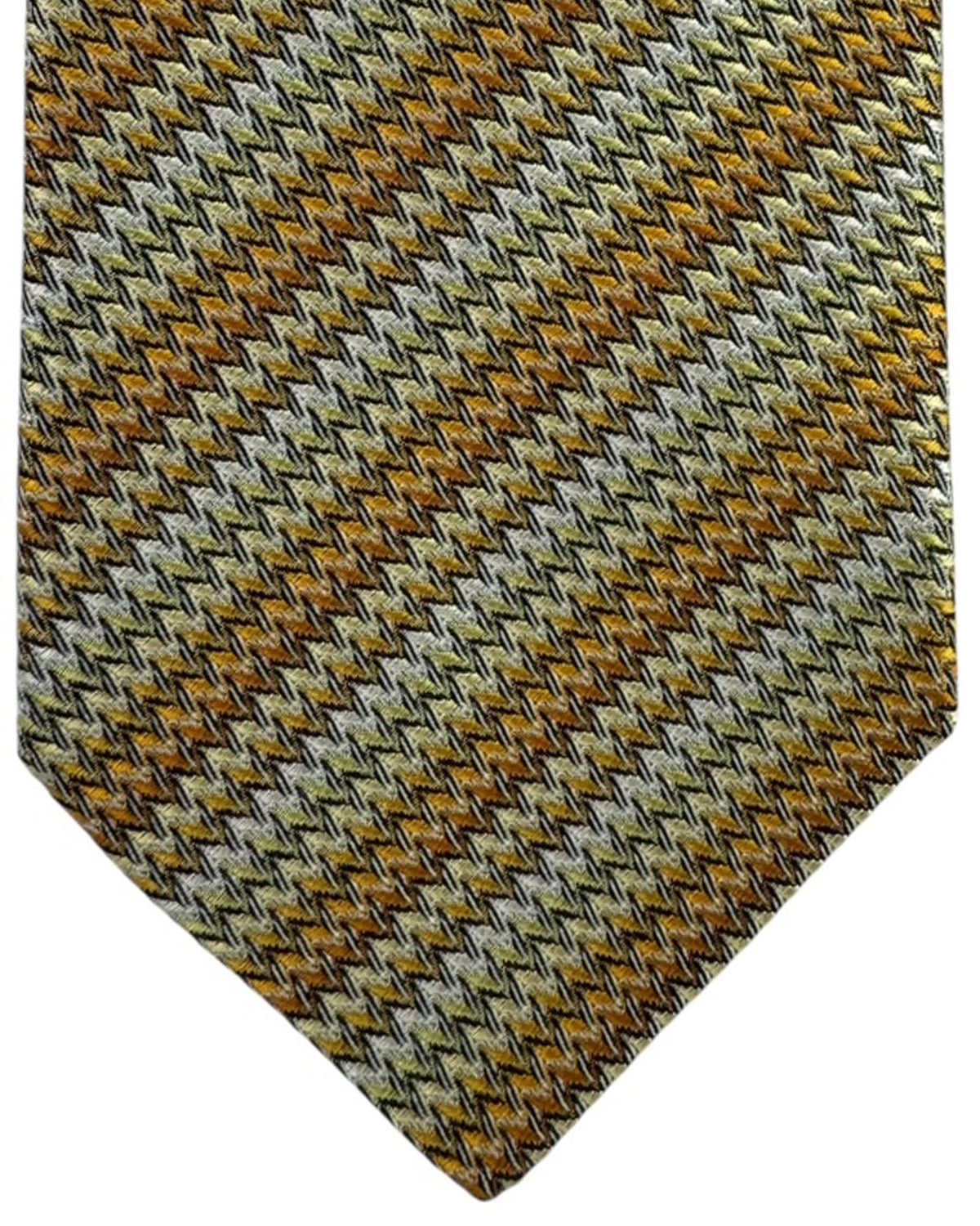 Missoni Tie Yellow and Orange Zigzag Weave