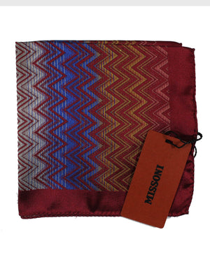 Missoni Silk Pocket Square Herringbone Design