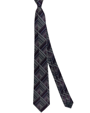 Missoni Tie Gray Black Purple 3D