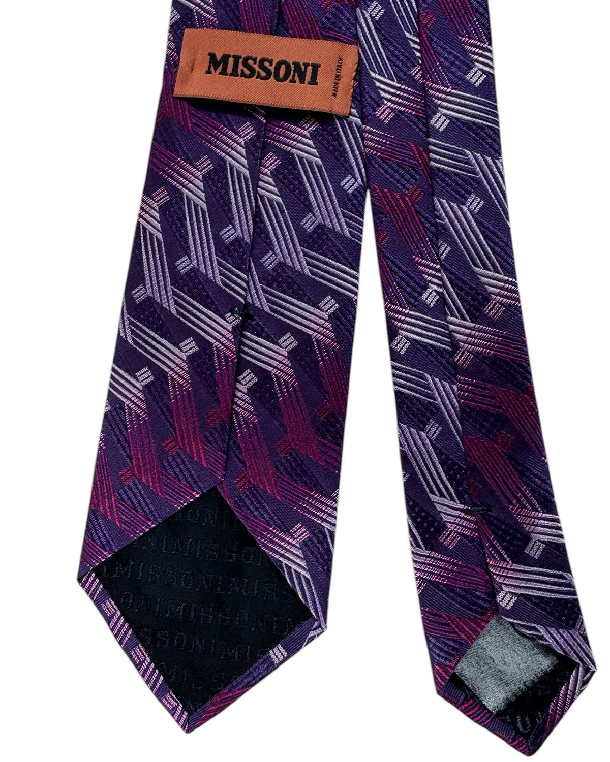 Missoni Silk Tie Purple Design