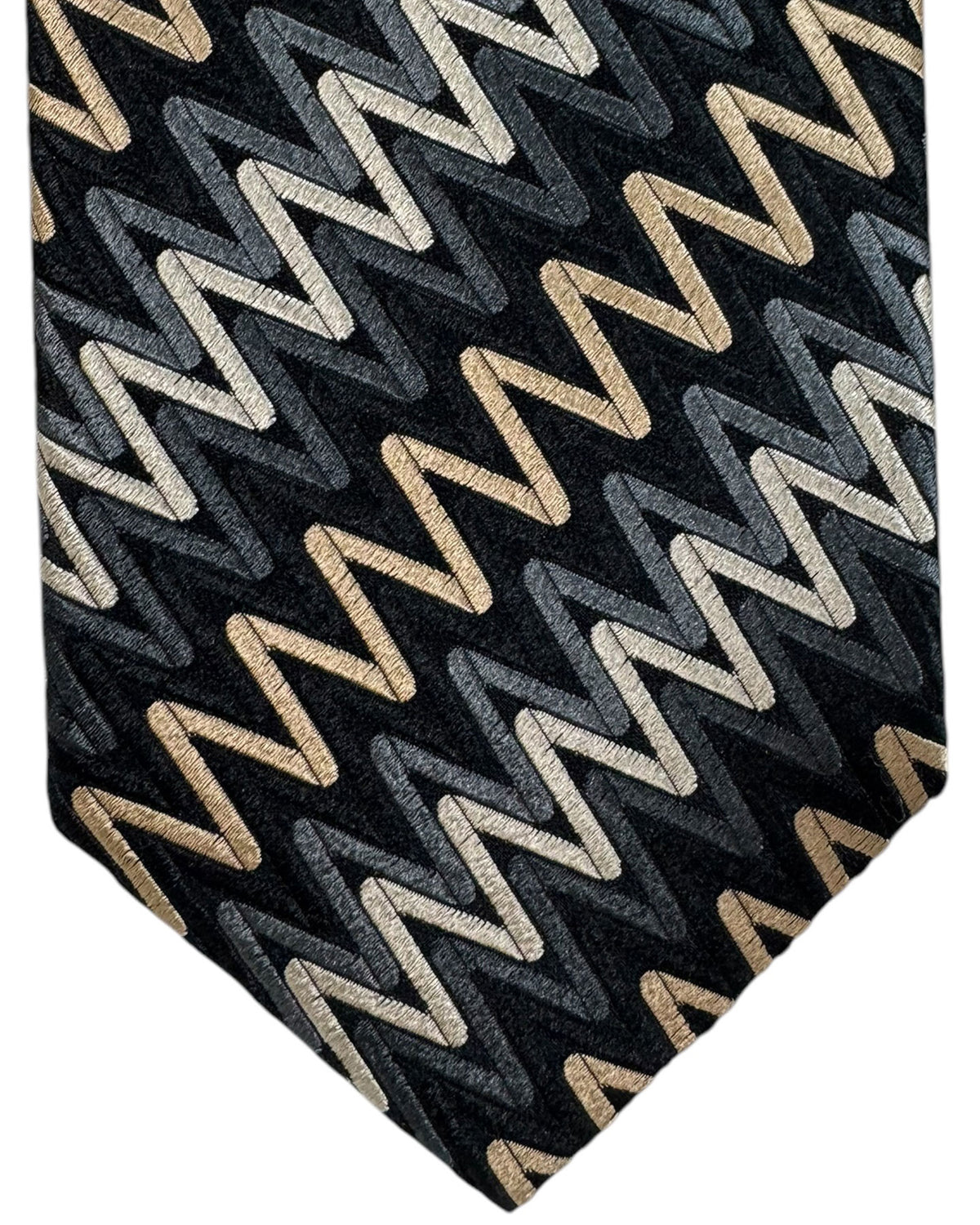 Missoni Tie Gray Zig Zag Design