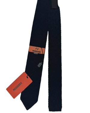 Missoni Knitted Tie Solid Navy