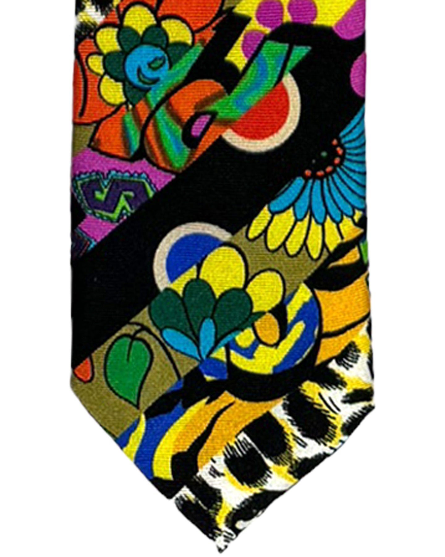 Moschino Tie Multicolored Novelty Design