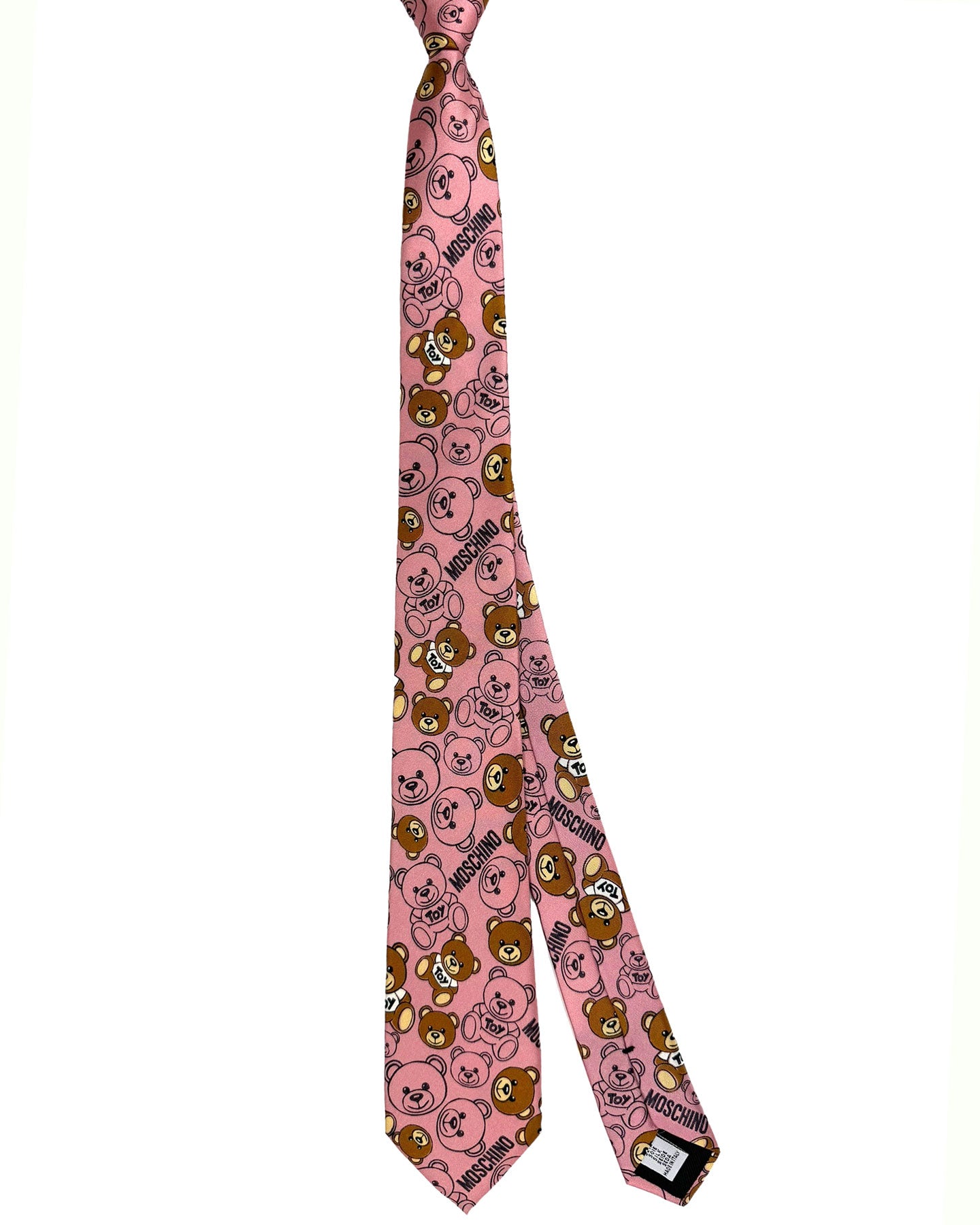 Moschino Tie Pink Toy Bear Design