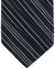 Vitaliano Pancaldi Pleated Silk Tie Black Gray-Silver Striped