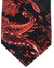 Vitaliano Pancaldi Pleated Silk Tie Maroon & Black Paisley