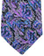 Vitaliano Pancaldi Pleated Silk Tie Purple Silver Paisley