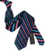 Vitaliano Pancaldi Pleated Silk Tie Bright Multicolor Stripes