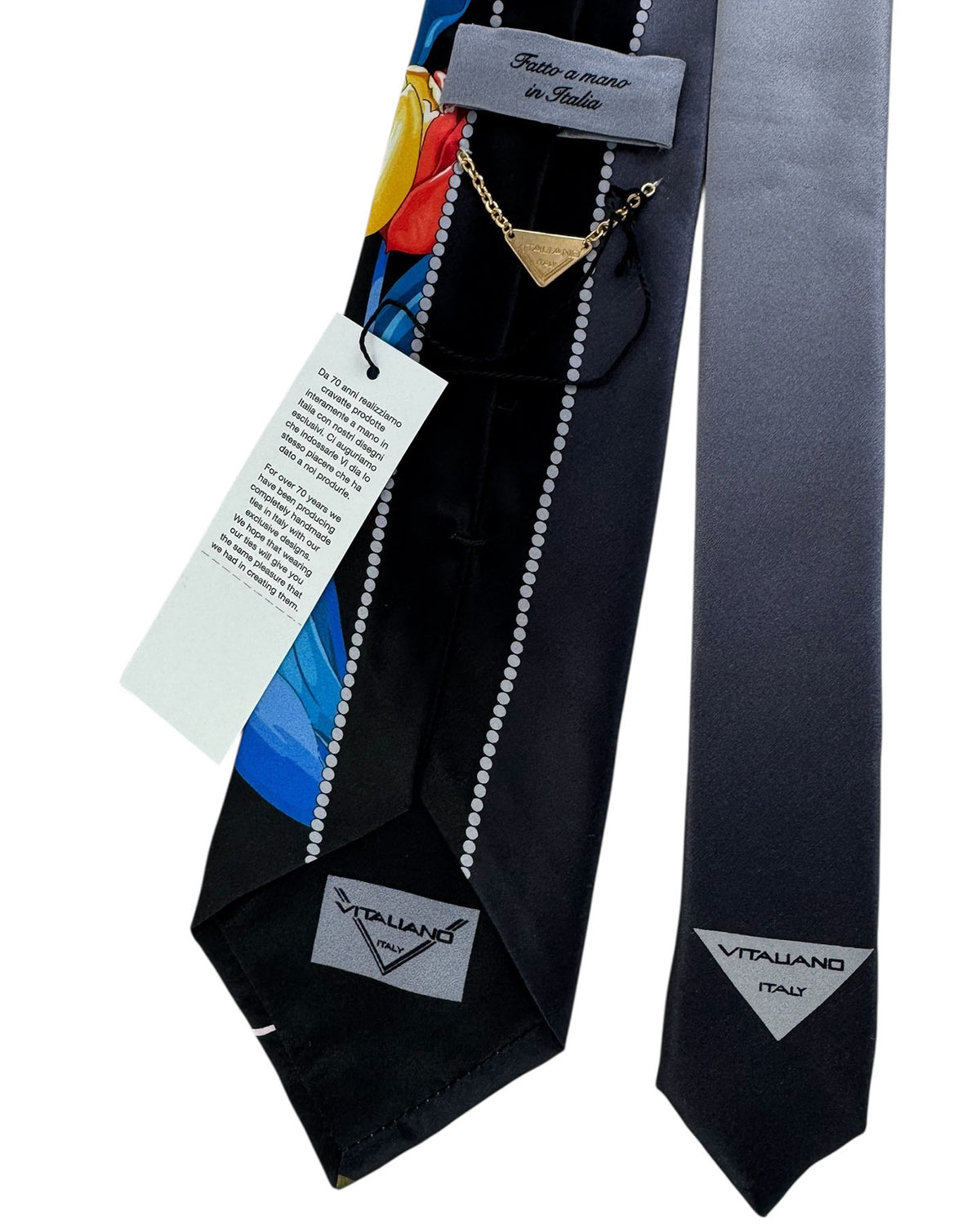 Vitaliano Pancaldi Silk Tie Multicolor Tulips