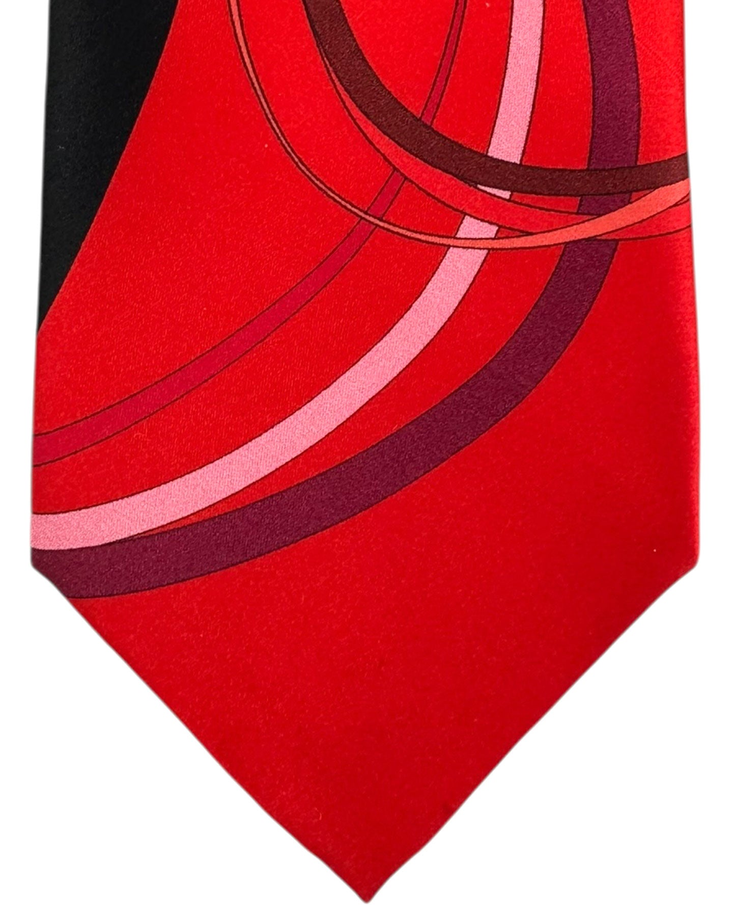 Vitaliano Pancaldi Tie Black Red Circles