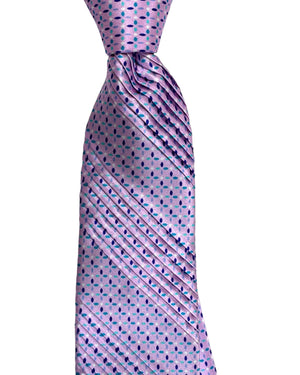 Vitaliano Pancaldi Pleated Silk Tie Pink Design