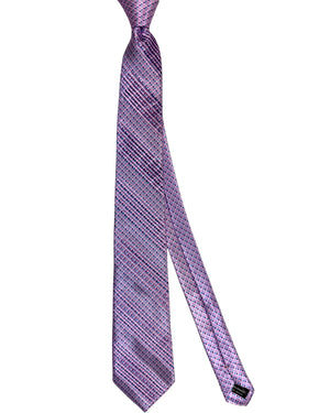 Vitaliano Pancaldi Pleated Silk Tie Pink Design