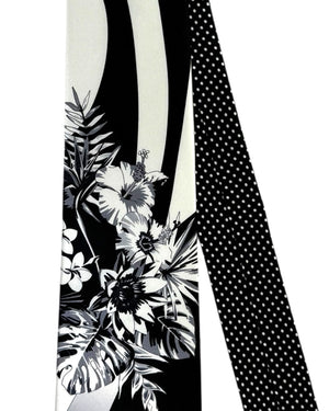 Vitaliano Pancaldi Tie Black White Floral