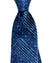 Vitaliano Pancaldi Pleated Silk Tie Dark Blue Blue Medallions