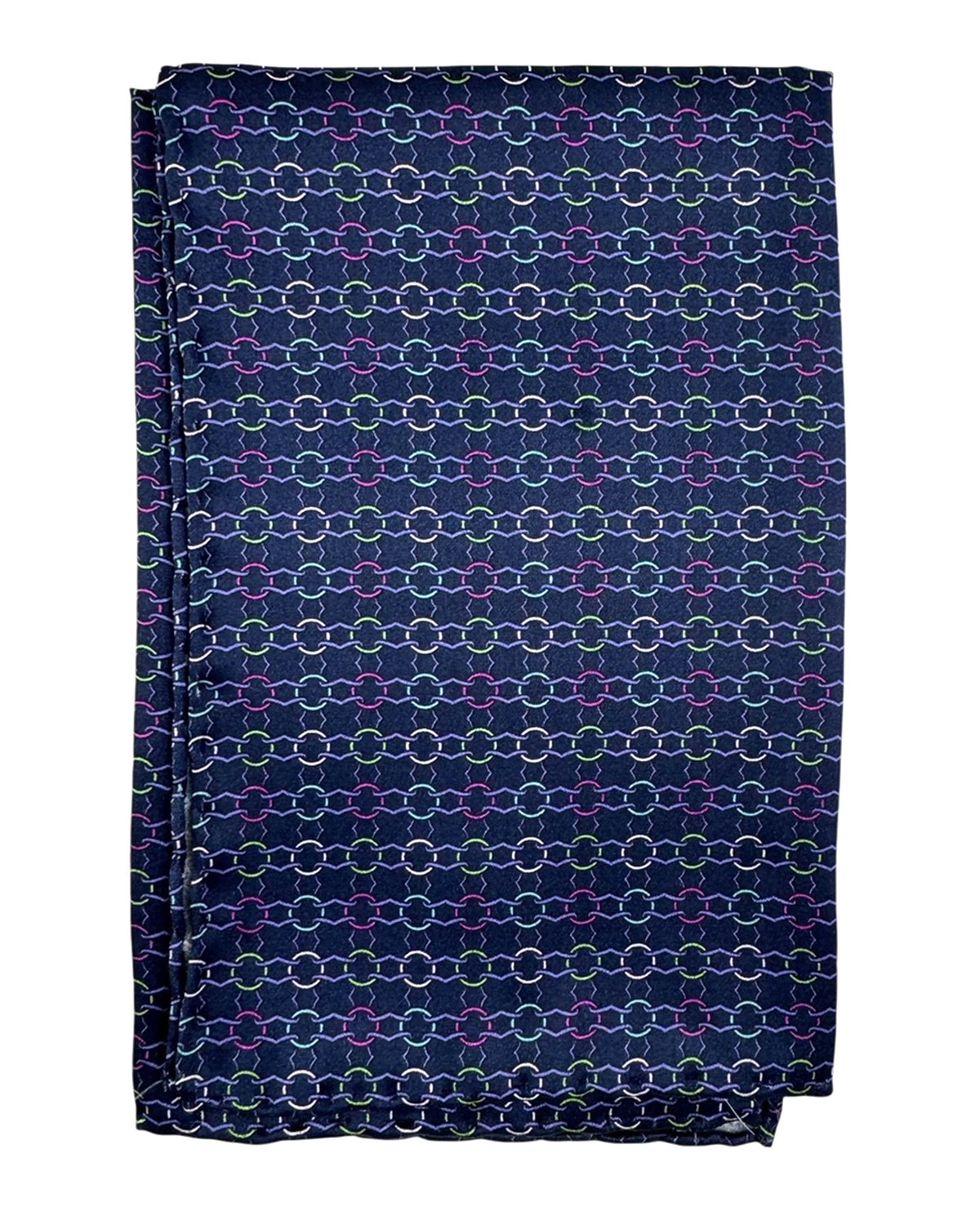 Vitaliano Pancaldi Silk Pocket Square Dark Blue Purple