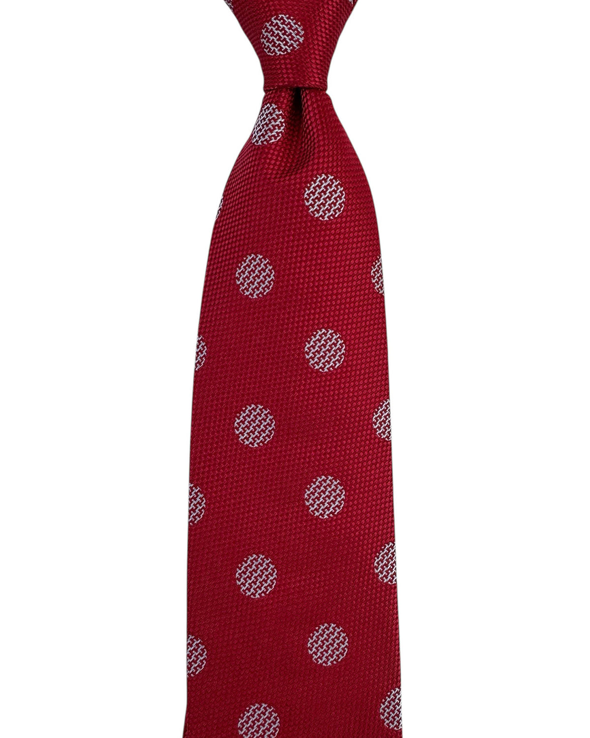 Necktie Thomas Pink Tie Red Textured Polka Dots
